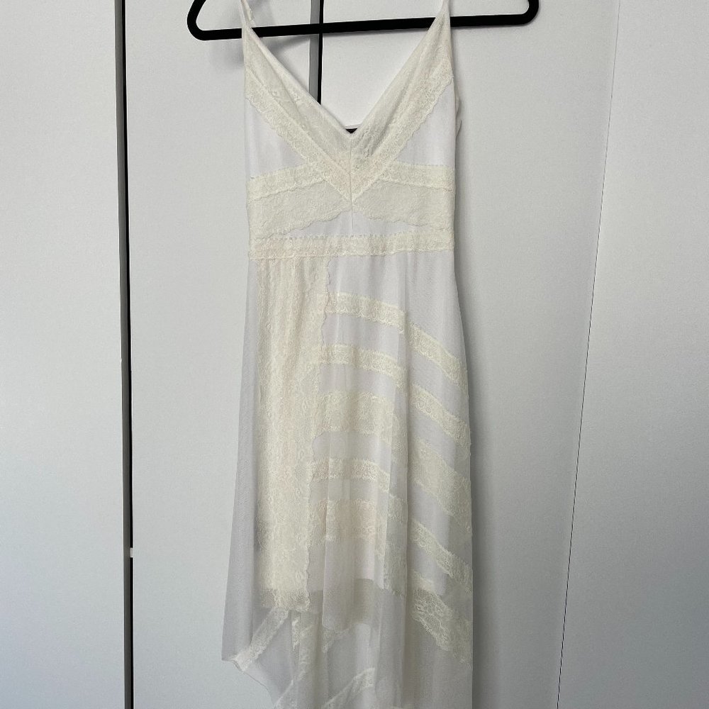 BCBG midi white dress